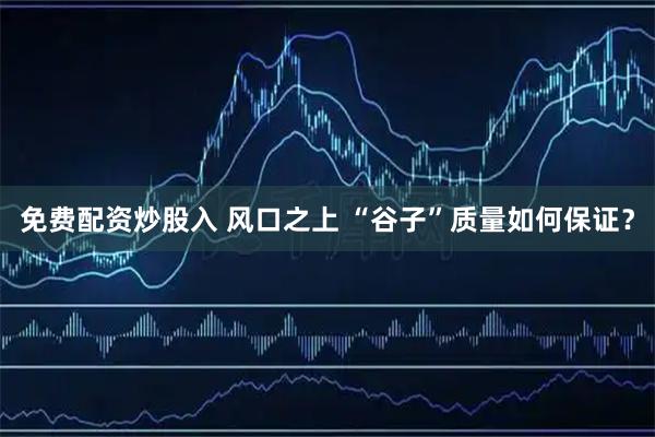 免费配资炒股入 风口之上 “谷子”质量如何保证？